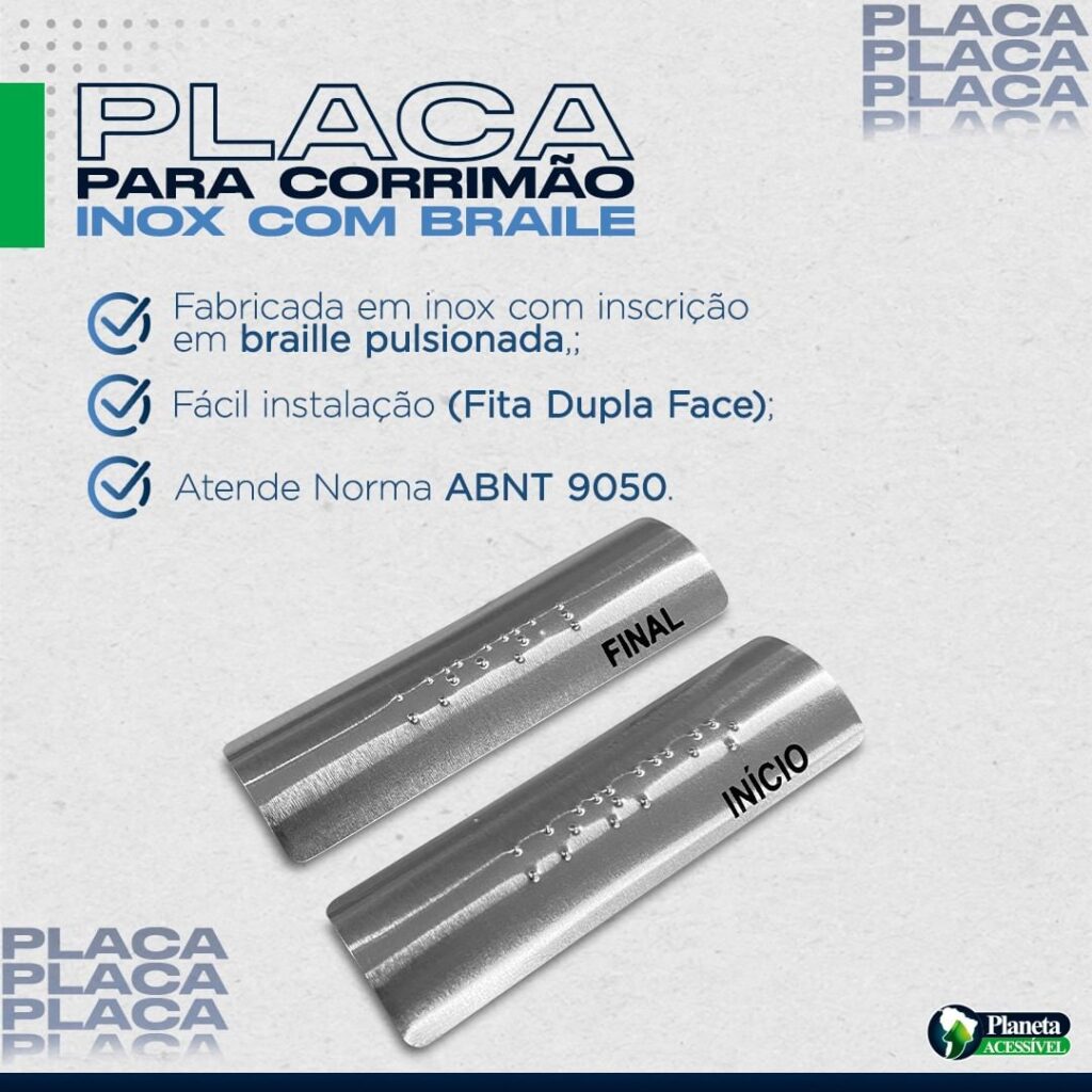 PLACA DE CORRIMÃO FLEX BRAILE